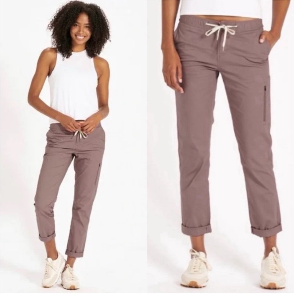 Vuori Womens Ripstop Wide Leg Pant in Hazel